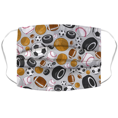 Sports Balls Pattern Accordion Face Mask