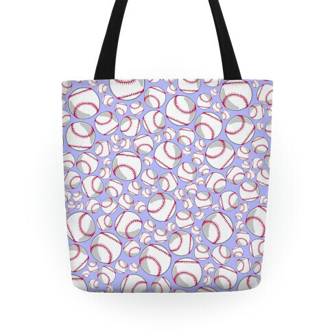 Baseballs Pattern Tote