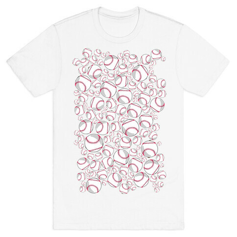 Baseballs Pattern T-Shirt