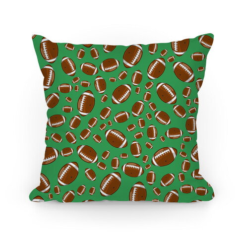 Footballs Pattern Pillow