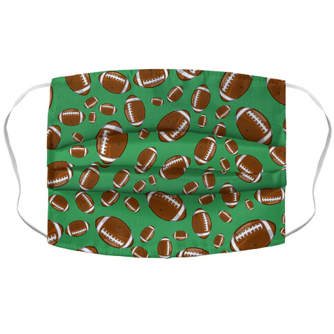 Footballs Pattern Accordion Face Mask