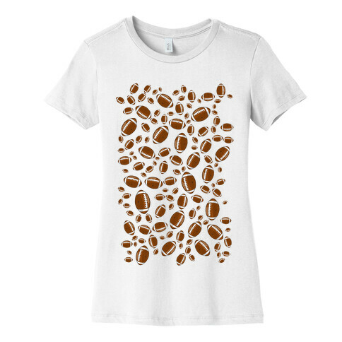 Footballs Pattern Womens T-Shirt