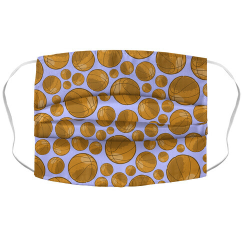 Basketballs Pattern Accordion Face Mask