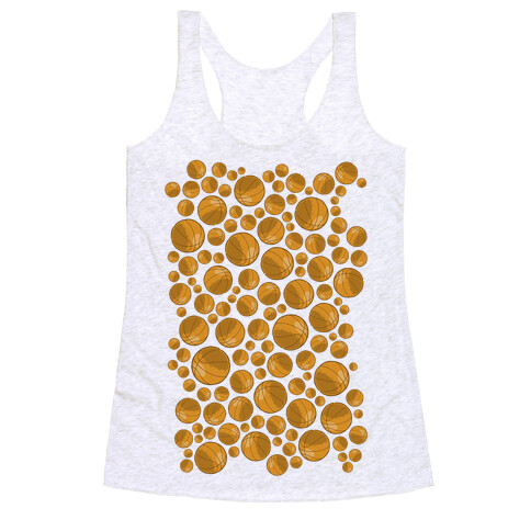 Basketballs Pattern Racerback Tank Top