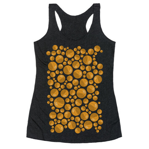 Basketballs Pattern Racerback Tank Top