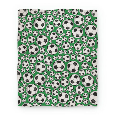 Soccer Balls Pattern Blanket