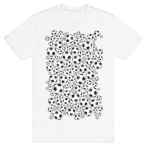 Soccer Balls Pattern T-Shirt