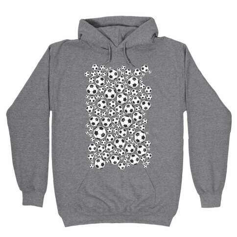 Soccer Balls Pattern Hooded Sweatshirt