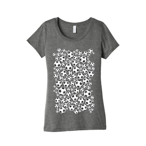 Soccer Balls Pattern Womens T-Shirt