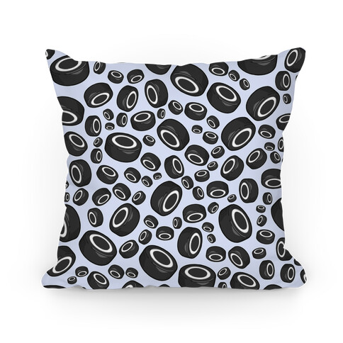 Hockey Pucks Pattern Pillow