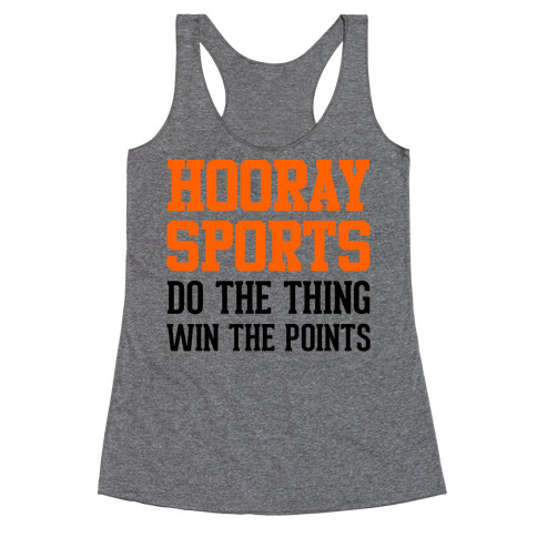 Hooray Sports (Orange) Racerback Tank Top