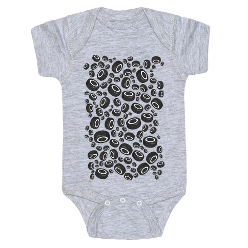 Hockey Pucks Pattern Baby One-Piece