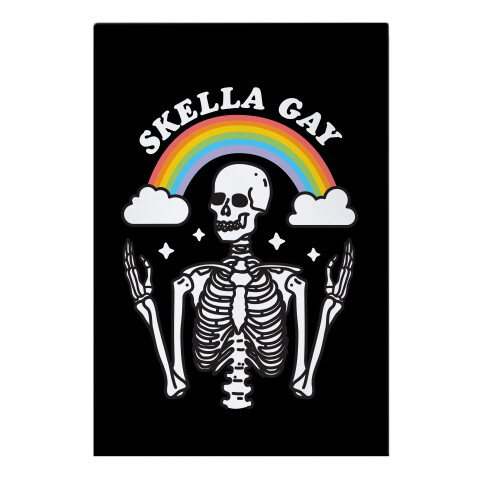 Skella Gay Skeleton Garden Flag