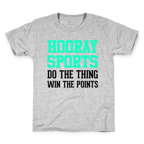 Hooray Sports (Teal) Kids T-Shirt