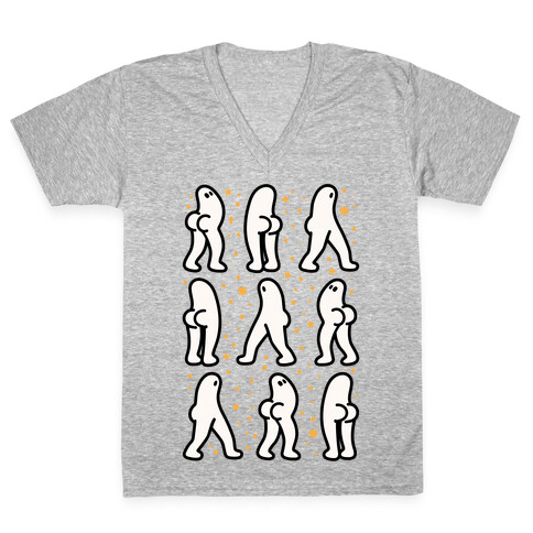 Fresno Nightcrawler Butts V-Neck Tee Shirt