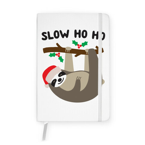 Slow Ho Ho Santa Sloth Notebook