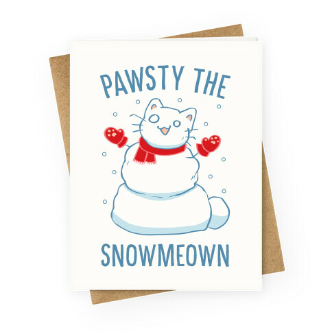 Pawsty The Snowmeown Greeting Card