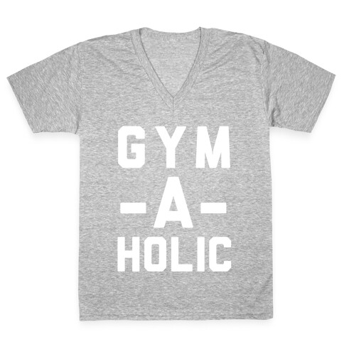 Gym-A-Holic V-Neck Tee Shirt