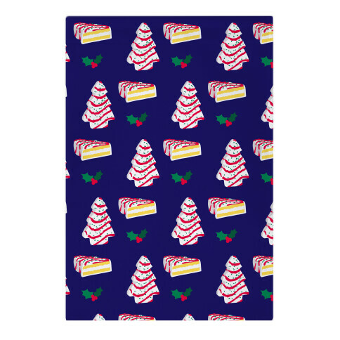 Holiday Tree Cake Pattern Garden Flag