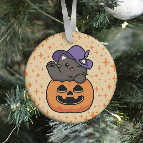 Cute Halloween Cat Ornament