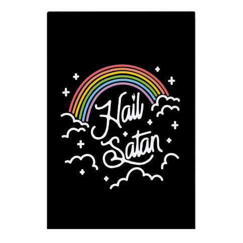 Hail Satan Rainbow Garden Flag