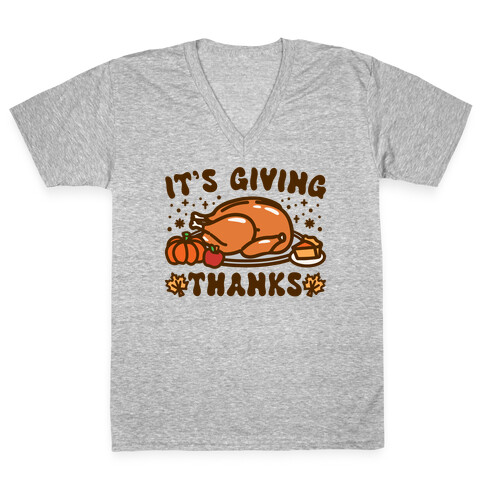 It's Giving Thanks V-Neck Tee Shirt