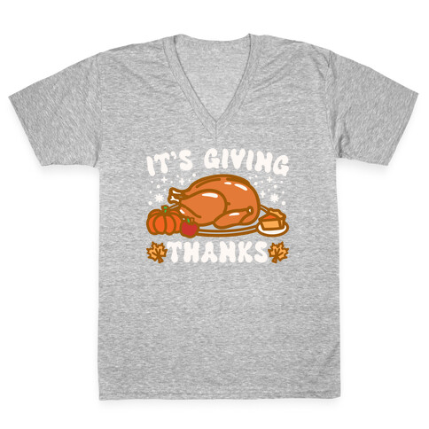 It's Giving Thanks V-Neck Tee Shirt