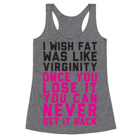 I Wish Fat Was Like Virginity Racerback Tank Top