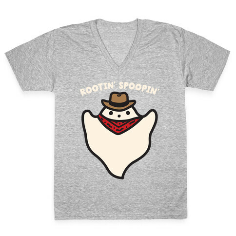 Rootin' Spoopin' Cowboy Ghost V-Neck Tee Shirt