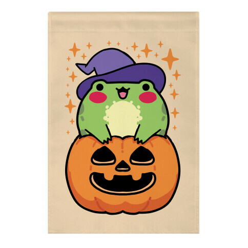 Cute Halloween Frog Garden Flag