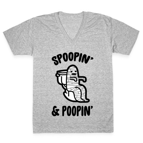 Spoopin' & Poopin' V-Neck Tee Shirt