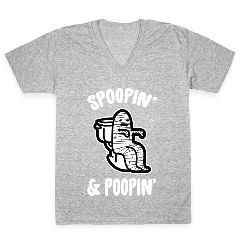 Spoopin' & Poopin' V-Neck Tee Shirt