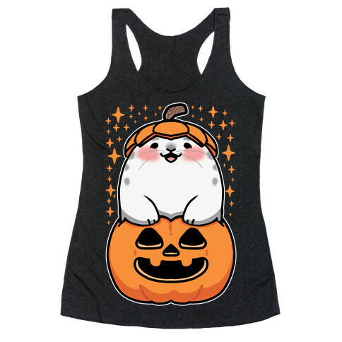 Cute Halloween Seal Racerback Tank Top