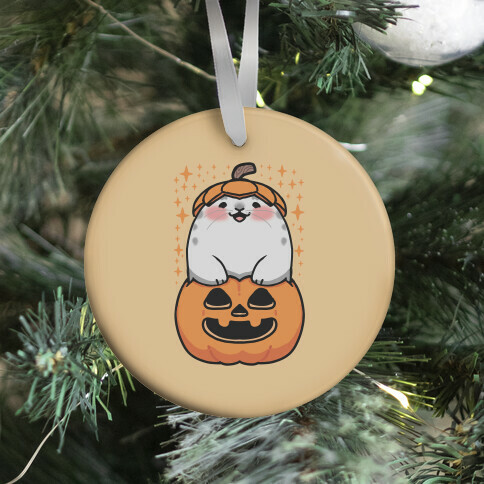 Cute Halloween Seal Ornament