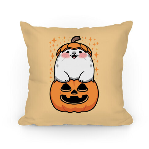 Cute Halloween Seal Pillow