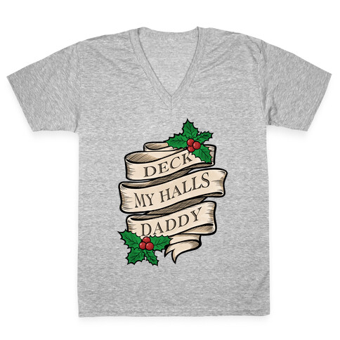 Deck My Halls Daddy V-Neck Tee Shirt