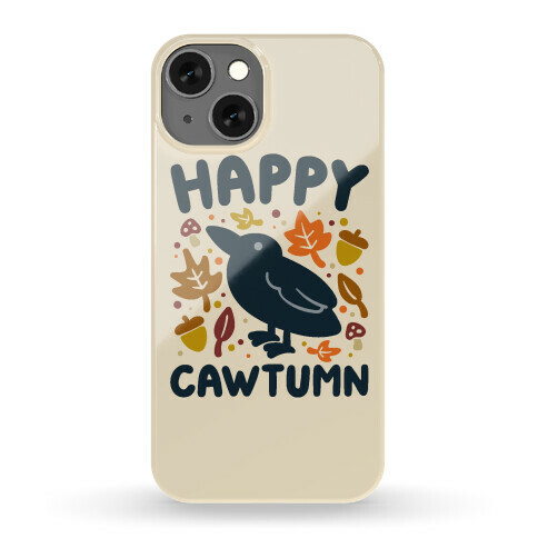Happy Cawtumn Crow Parody Phone Case