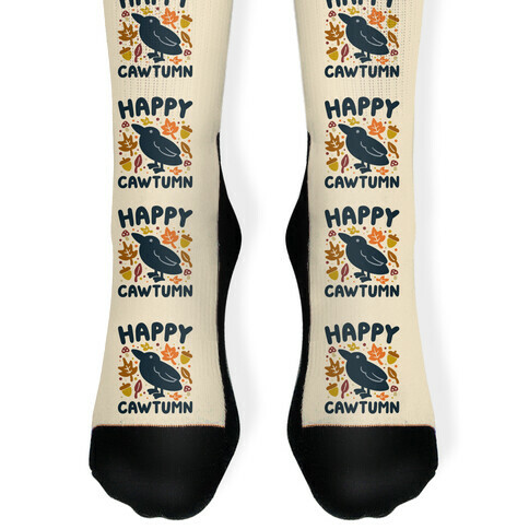 Happy Cawtumn Crow Parody Sock