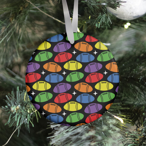 Gay Football Pattern Ornament