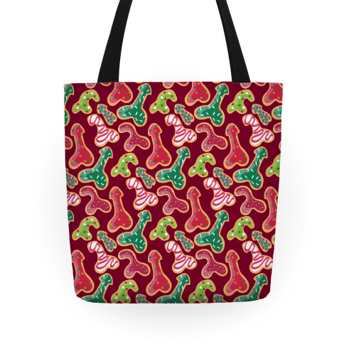 Penis Christmas Cookies Pattern Tote