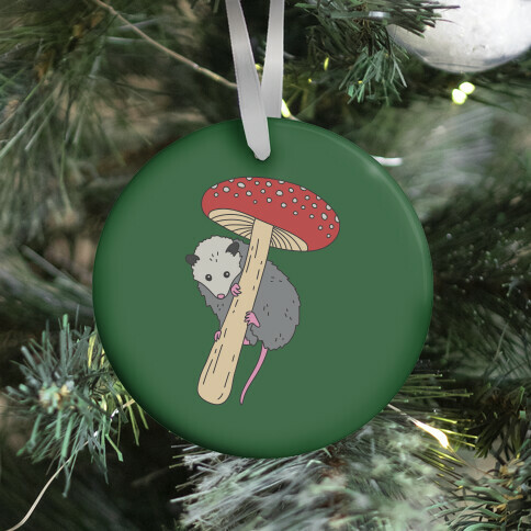 Opossum Mushroom Ornament