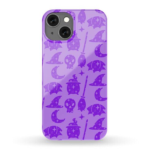 Sparkle Witch Pattern (Purple) Phone Case