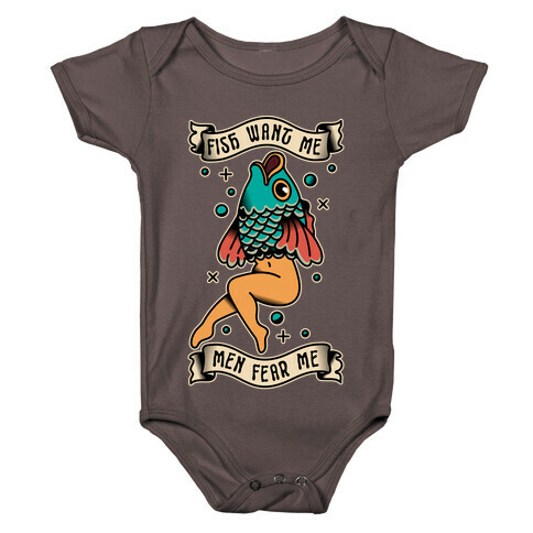 Fish Want Me Men Fear Me Reverse Mermaid Baby One-Piece
