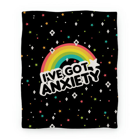 I've Got Anxiety Rainbow Blanket