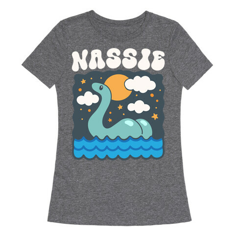 Nassie Lochness Monster Butt Parody Womens T-Shirt