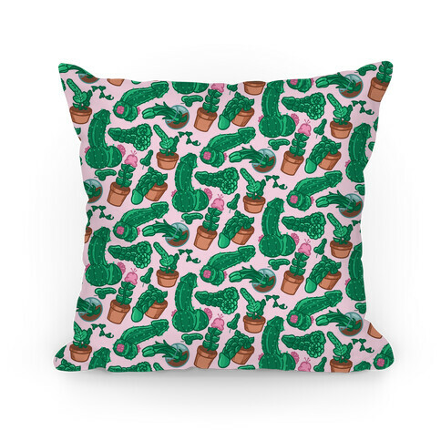 Penis Plants Pattern Pillow