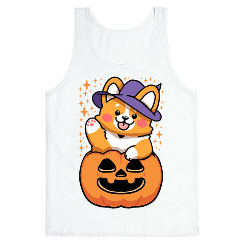 Cute Halloween Corgi Tank Top