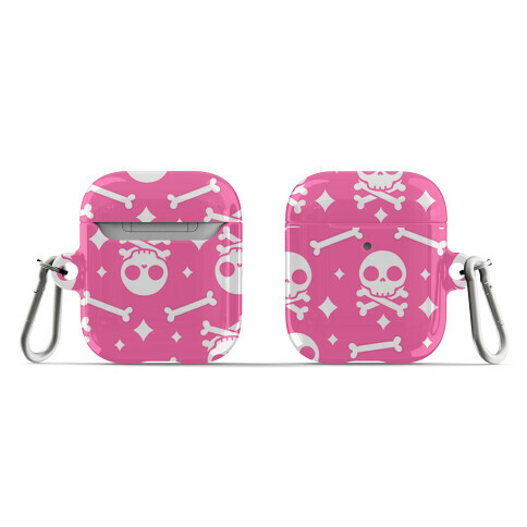 Cute Skull N' Bones Pattern (Pink) AirPod Case