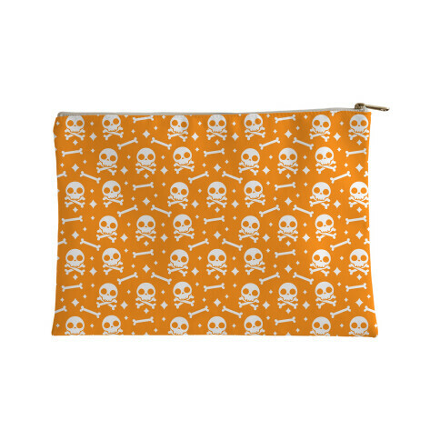 Cute Skull N' Bones Pattern (Orange) Accessory Bag