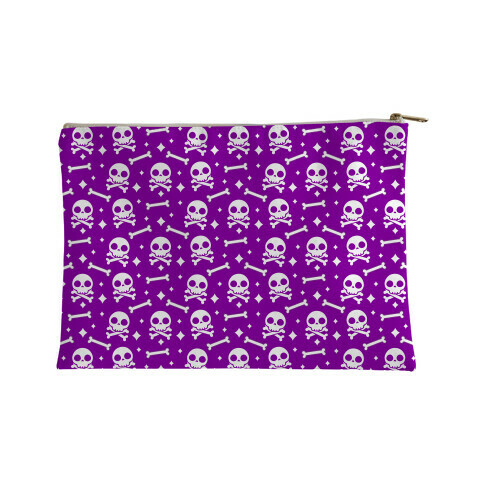 Cute Skull N' Bones Pattern (Purple) Accessory Bag